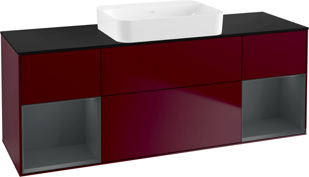 Villeroy & Boch Finion Waschbeckenunterschrank 1600 mm Glossy White Lacquer mit Beleuchtung