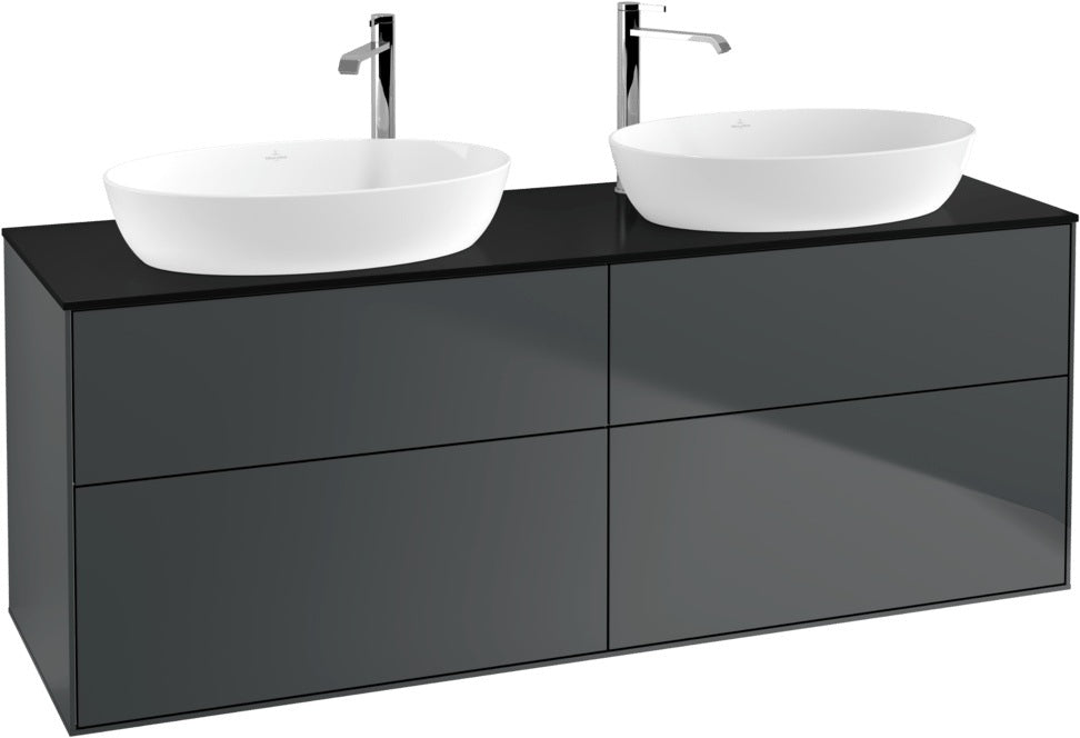 Villeroy & Boch Finion Waschbeckenunterschrank 1600 mm Glossy White Lacquer mit Beleuchtung