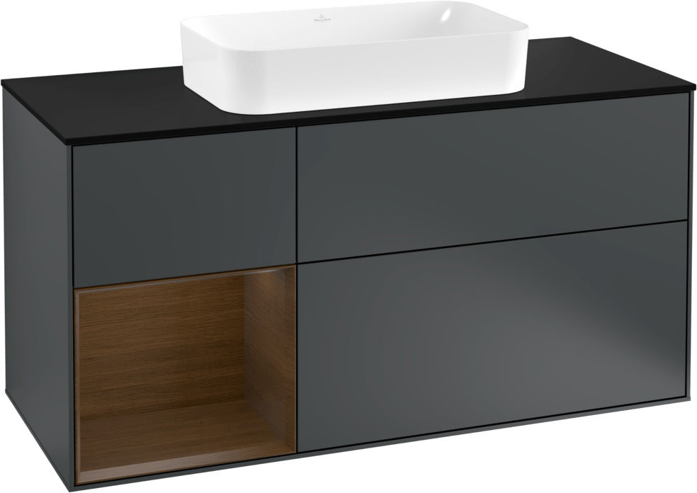 Villeroy & Boch Finion Waschtischunterschrank 1200 mm Glossy White Lacquer mit LED-Beleuchtung