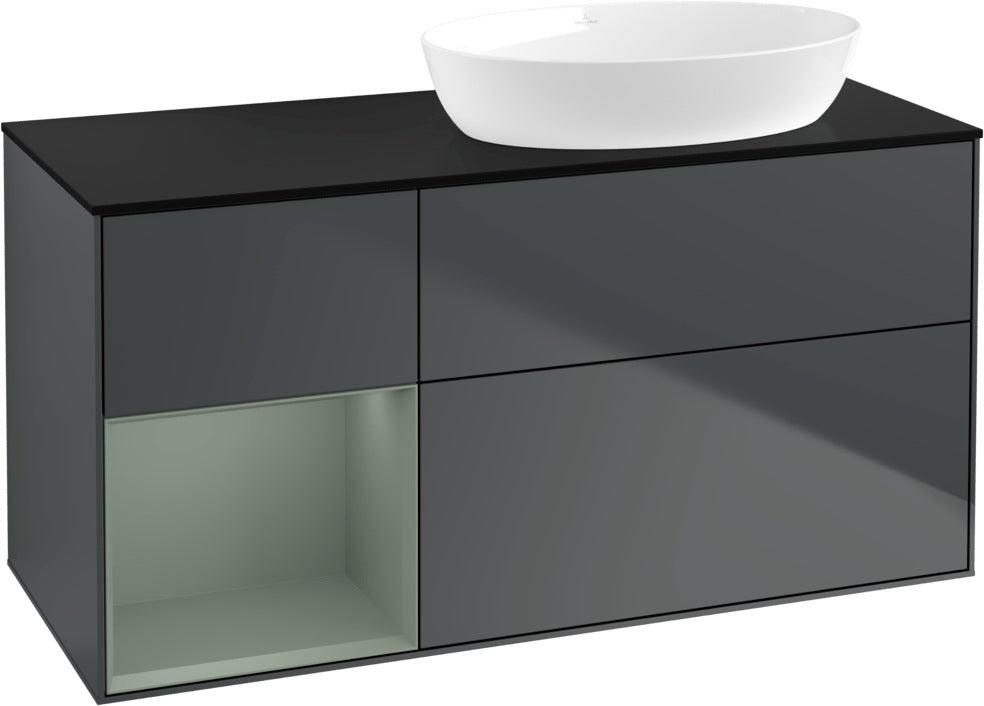 Villeroy & Boch Waschtischunterschrank Finion FA42G 1200 mm Glossy White Lacquer mit Beleuchtung