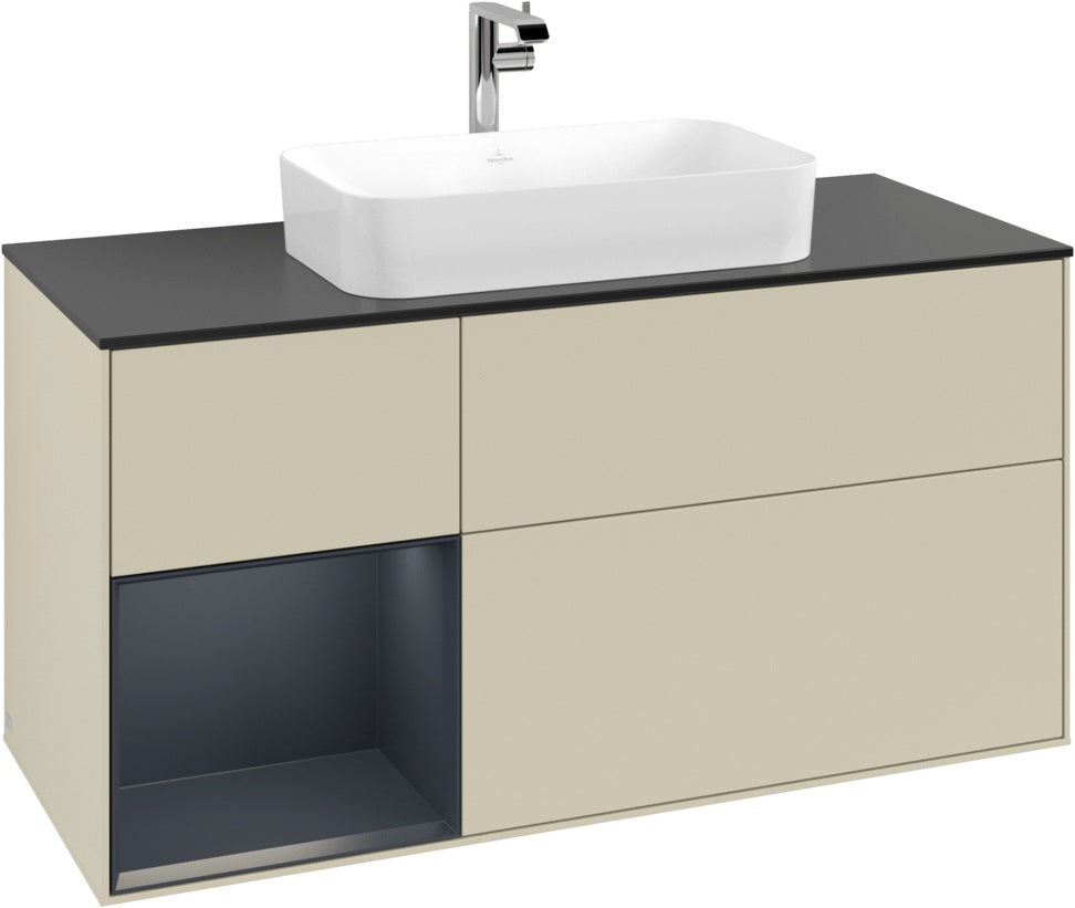 Villeroy & Boch Finion Waschtischunterschrank 1200 mm Glossy White Lacquer mit LED-Beleuchtung