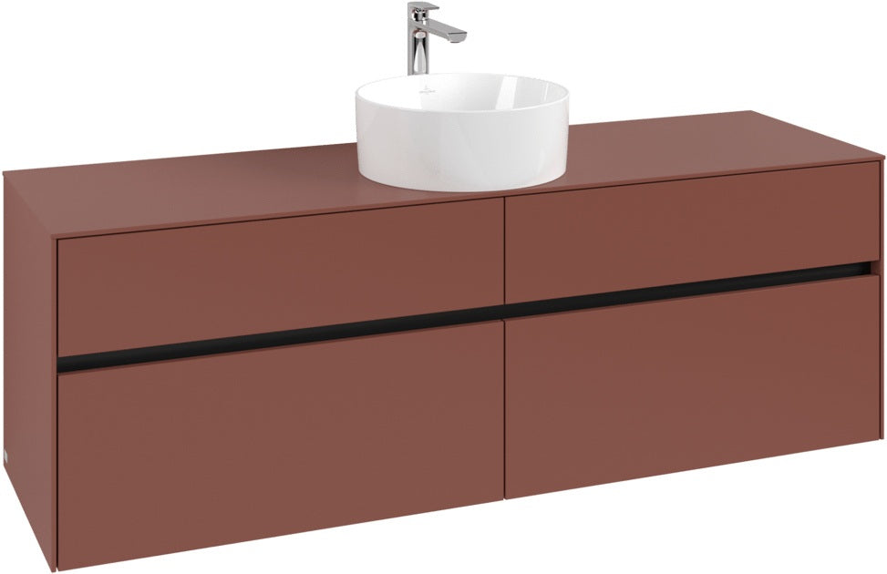 Villeroy & Boch Waschtischunterschrank Collaro C049 B0 1600 mm White Oak mit LED-Beleuchtung