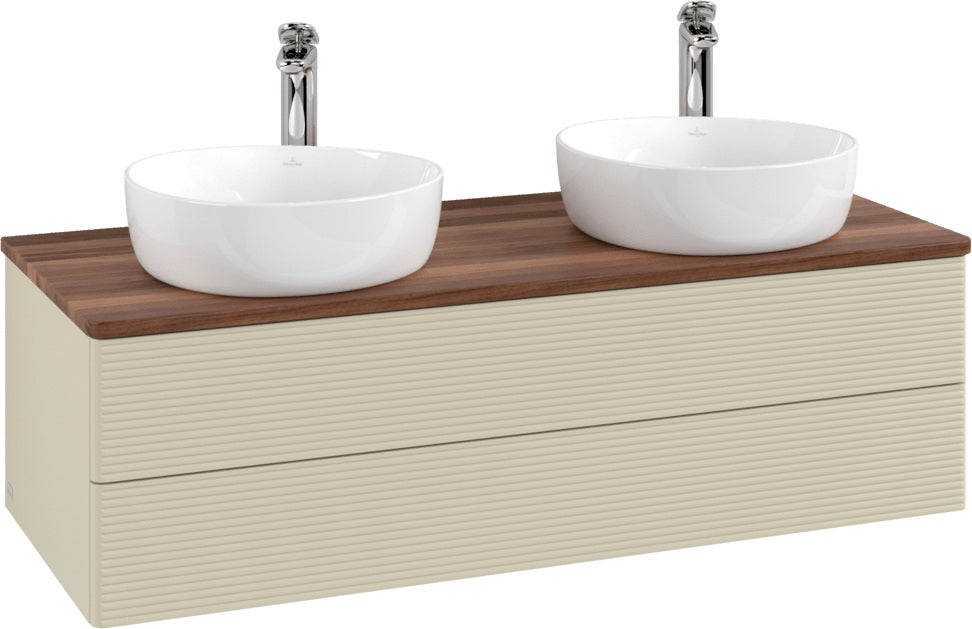 Villeroy & Boch Antao Waschtischunterschrank 1200 mm, 2 Auszüge, Push-Open, Stone Grey Matt