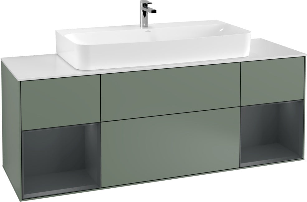 Villeroy & Boch Finion Waschtischunterschrank 1600 mm Glossy White Lacquer mit Beleuchtung