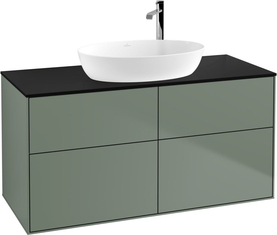 Villeroy & Boch Finion Waschtischunterschrank F91200GF 1200 mm Glossy White Lacquer mit 4 Auszügen