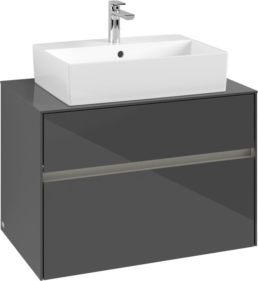 Villeroy & Boch Waschtischunterschrank Collaro C124 B0 800 mm Glossy White mit Beleuchtung