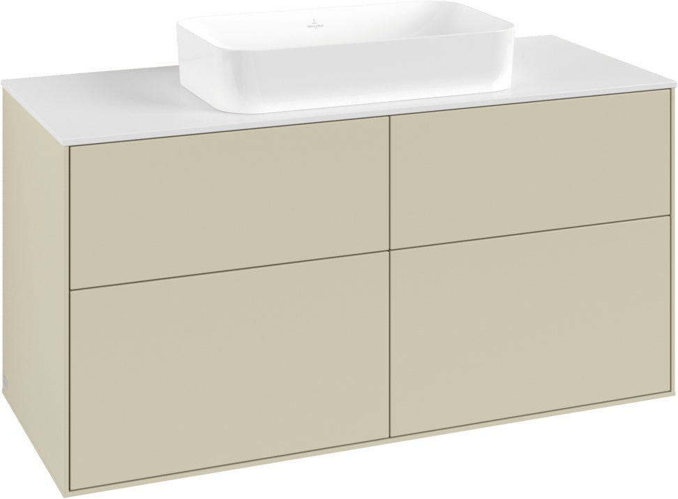Villeroy & Boch Finion Waschtischunterschrank 1200 mm Glossy White Lack mit 4 Auszügen