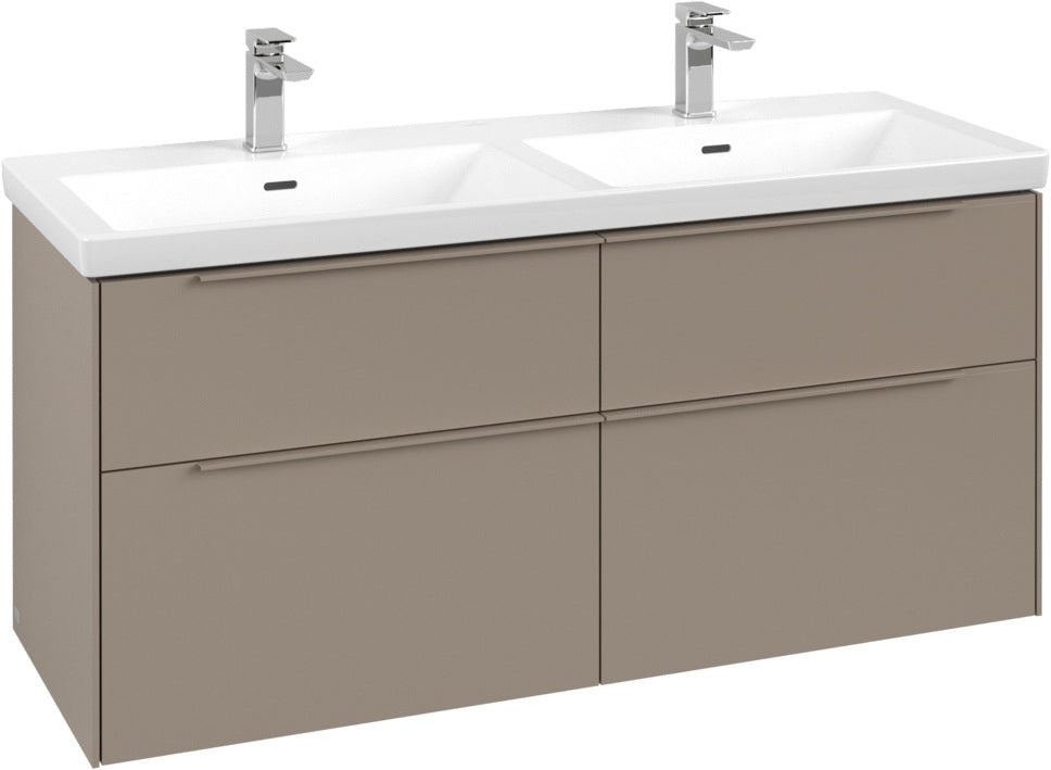 Villeroy & Boch Subway 3.0 Waschtischunterschrank 1272 mm Brilliant White mit 4 Auszügen