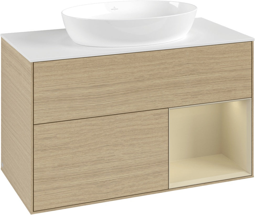 Villeroy & Boch Finion Waschtischunterschrank FA21GFGF 1000 mm Glossy White Lacquer