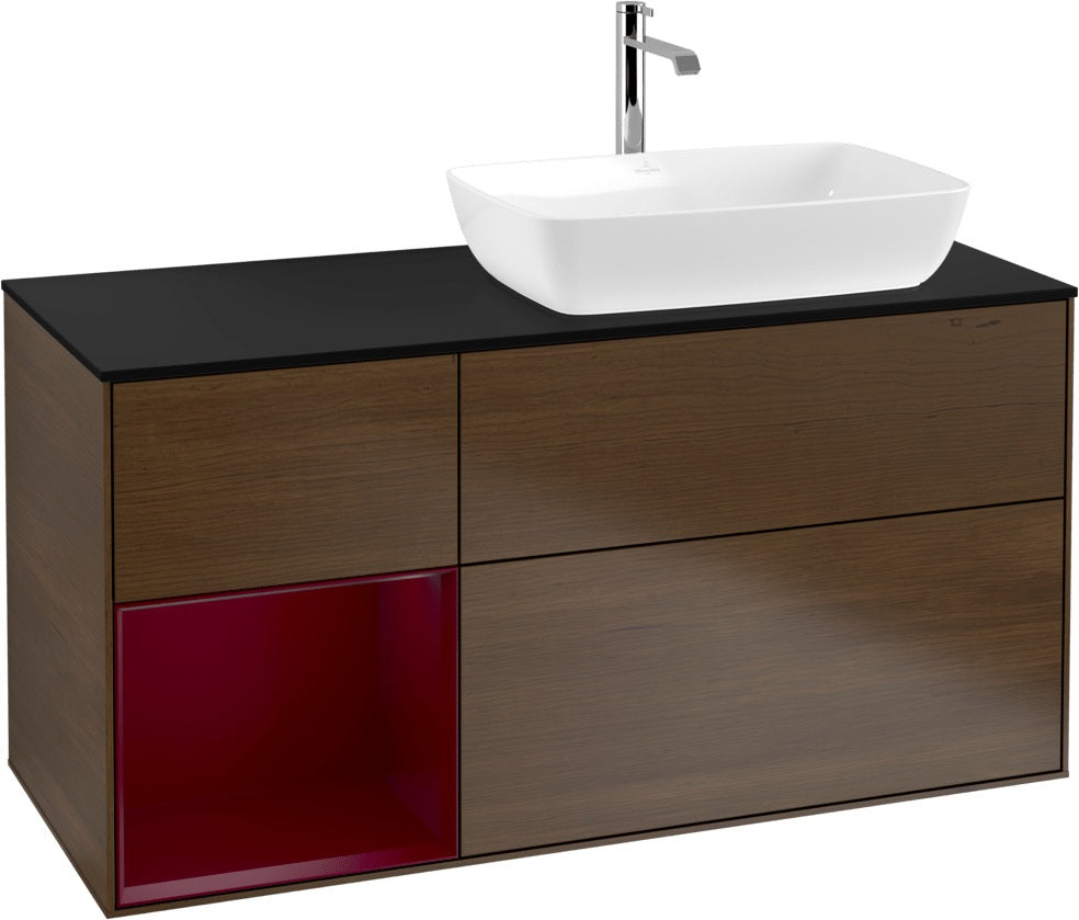 Villeroy & Boch Finion Waschtischunterschrank 1200 mm Glossy White Lacquer mit Beleuchtung