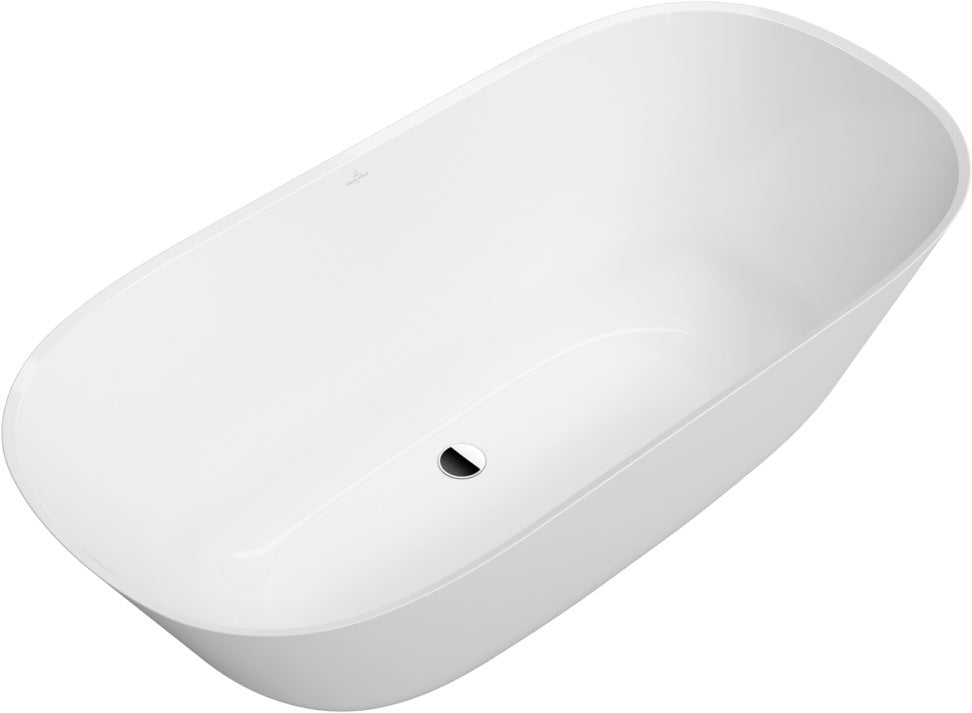 Villeroy & Boch Theano Freistehende Badewanne 1550x750mm Weiß Alpin Quaryl