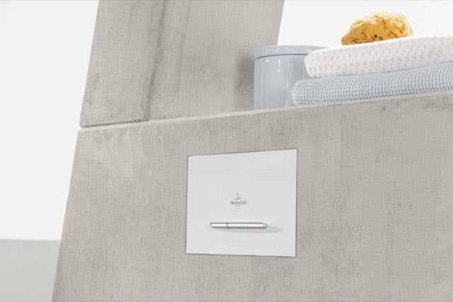Villeroy & Boch ViConnect Betätigungsplatte 922180 – Eckig, Verchromt, 2-Tasten-Spülung