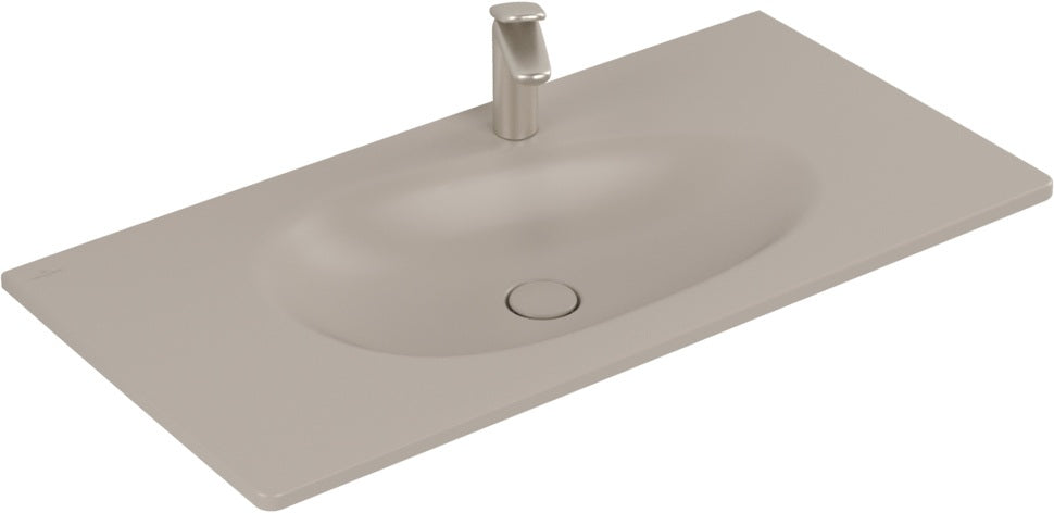 Villeroy & Boch Antao Schrankwaschtisch 800 mm Almond CeramicPlus – Wandmontage, TitanCeram, ohne Überlauf
