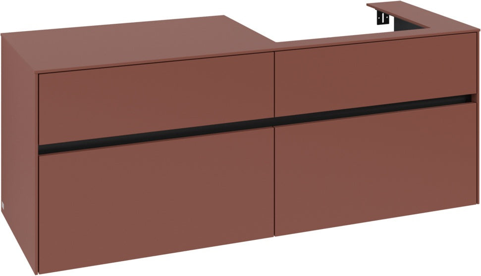 Villeroy & Boch Waschtischunterschrank Collaro C086 B0 1400 mm White Oak mit Beleuchtung und SoftClosing