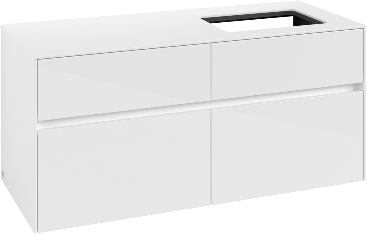 Villeroy & Boch Waschtischunterschrank Collaro C114 1200 mm Glossy White mit 4 Auszügen