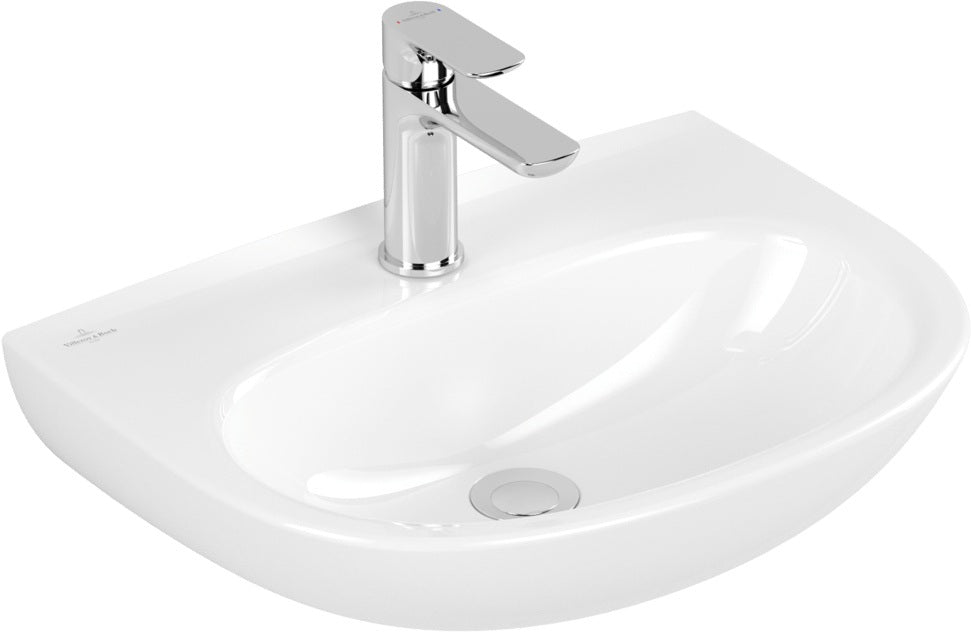 Villeroy & Boch Handwaschbecken O.novo 500x380 mm Oval Weiß Alpin – Wandmontage, Sanitärkeramik