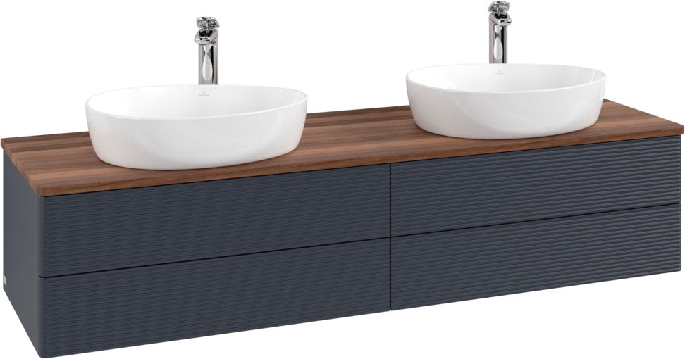 Villeroy & Boch Antao Waschtischunterschrank 1600 mm Anthracite Matt mit LED-Beleuchtung