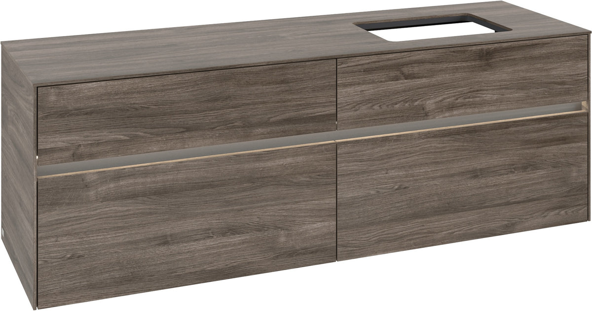 Villeroy & Boch Waschtischunterschrank Collaro C122 B0 1600 mm Stone Oak mit LED-Beleuchtung
