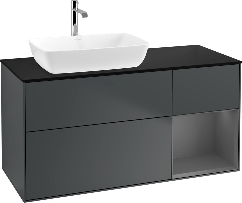 Villeroy & Boch Finion Waschtischunterschrank 1200 mm Glossy White mit Beleuchtung und SoftClosing