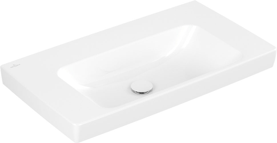 Villeroy & Boch Architectura Wandwaschbecken 800x445mm Rechteckig Weiß Alpin – Ohne Armaturenloch