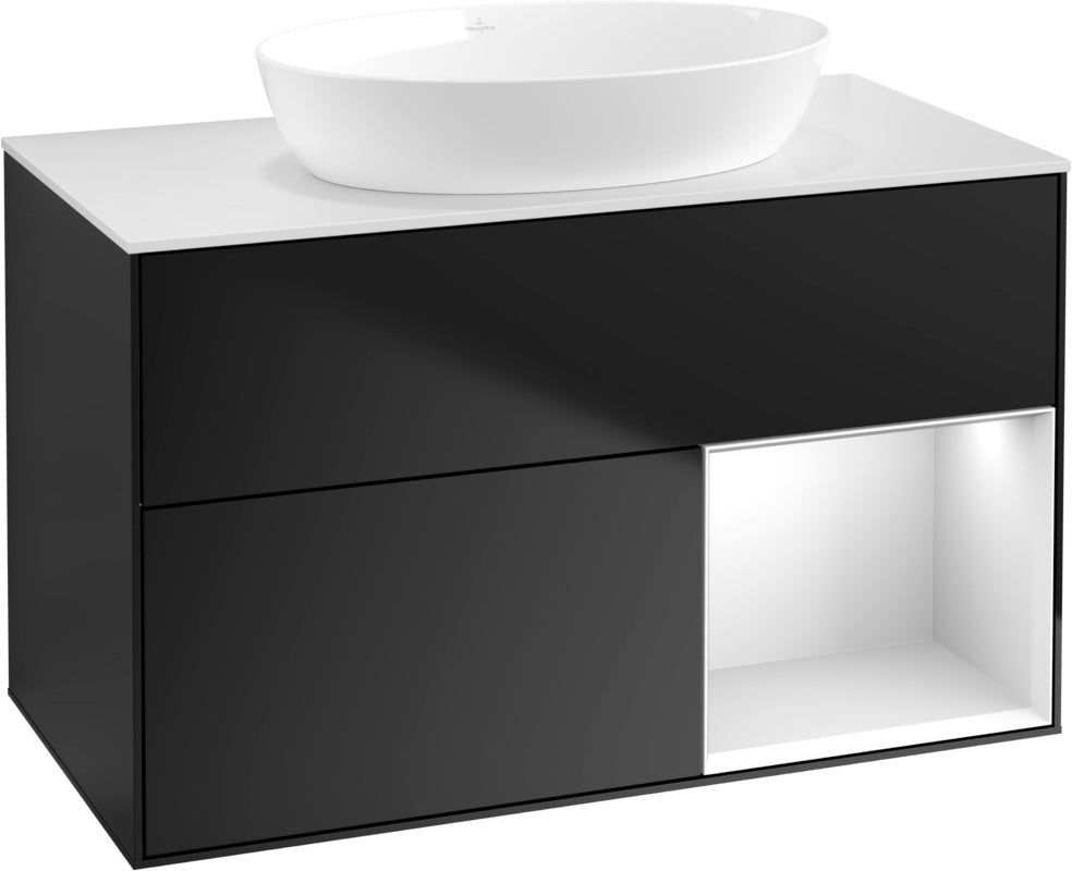 Villeroy & Boch Finion Waschtischunterschrank FA21GFGF 1000 mm Glossy White Lacquer