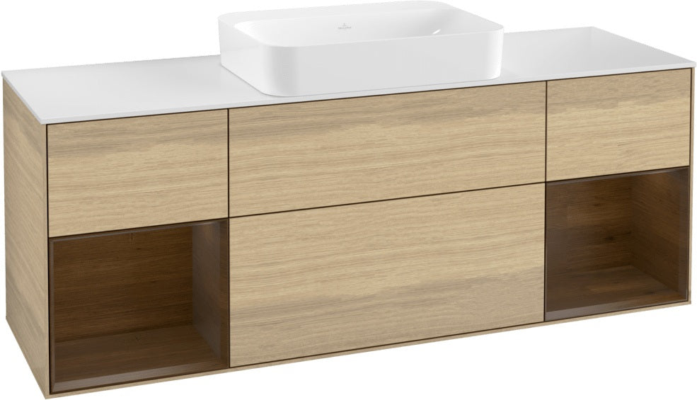 Villeroy & Boch Finion Waschtischunterschrank 1600 mm Glossy White Lacquer mit Beleuchtung