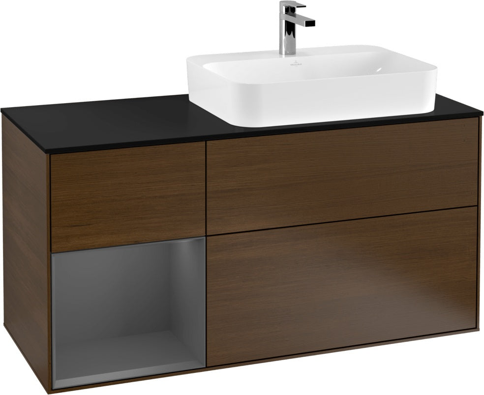 Villeroy & Boch Finion Waschbeckenunterschrank 1200 mm Glossy White Lacquer mit Beleuchtung