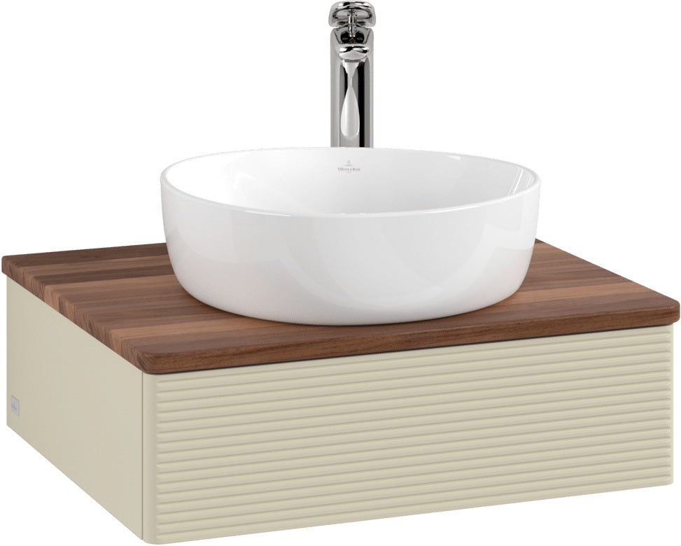 Villeroy & Boch Waschtischunterschrank Antao 600 mm Anthrazit Matt mit LED-Auszugsbeleuchtung