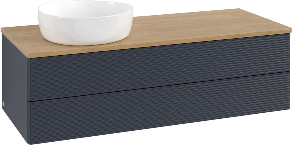 Villeroy & Boch Antao Waschtischunterschrank 1200 mm Anthrazit Matt mit 2 Auszügen