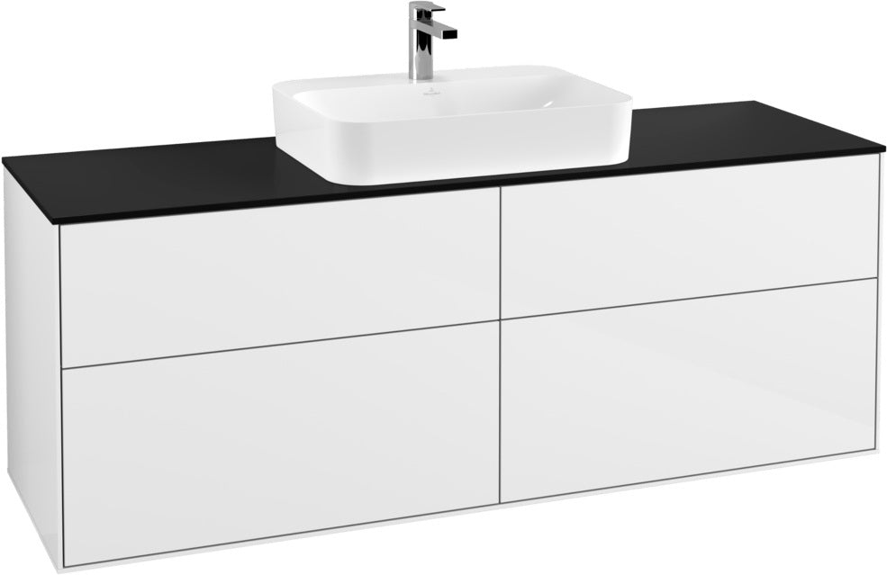 Villeroy & Boch Finion Waschbeckenunterschrank 1600 mm Glossy White Lacquer mit LED-Beleuchtung