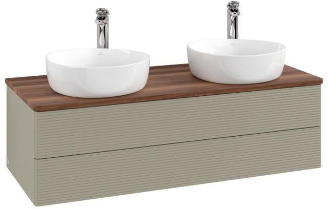 Villeroy & Boch Antao Waschtischunterschrank 1200 mm, 2 Auszüge, Push-Open, Stone Grey Matt
