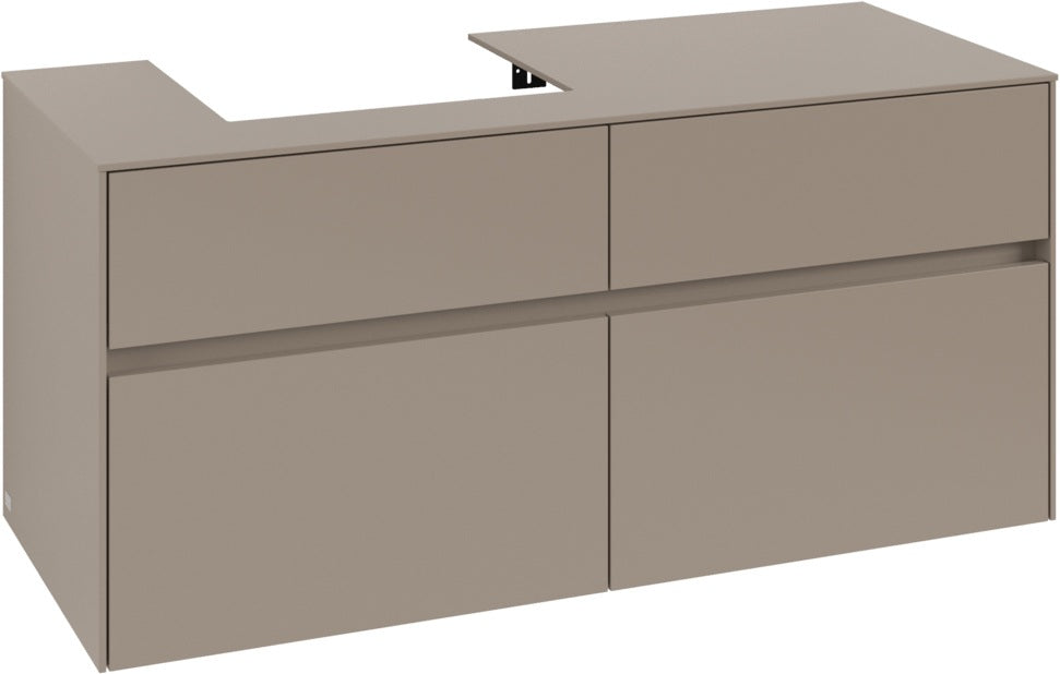 Villeroy & Boch Waschtischunterschrank Collaro C071 1200 mm Taupe mit 4 Auszügen und SoftClosing