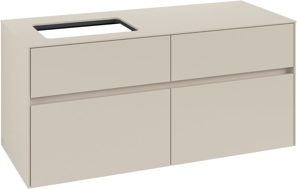 Villeroy & Boch Waschtischunterschrank Collaro C113 B0 1200 mm Cashmere Grey mit Beleuchtung
