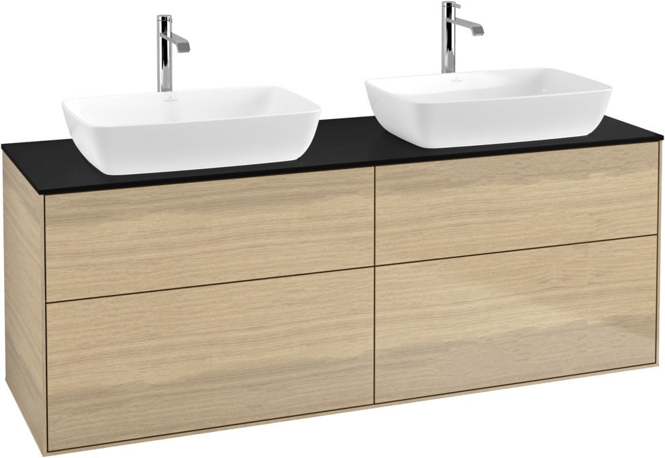 Villeroy & Boch Finion Waschbeckenunterschrank 1600 mm Glossy White Lacquer mit Beleuchtung