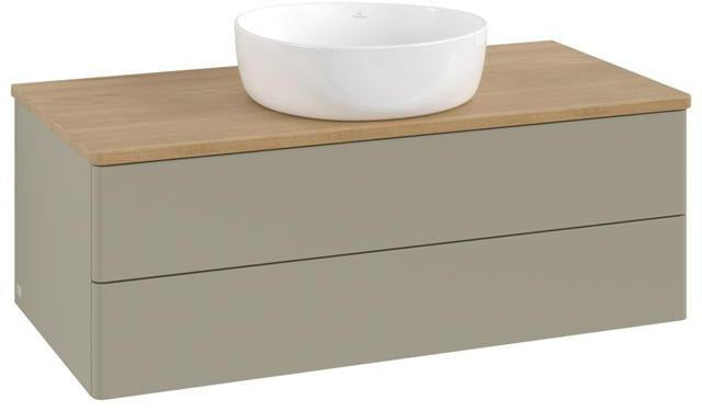 Villeroy & Boch Antao Waschtischunterschrank 1000 mm Silk Grey Matt mit 2 Auszügen