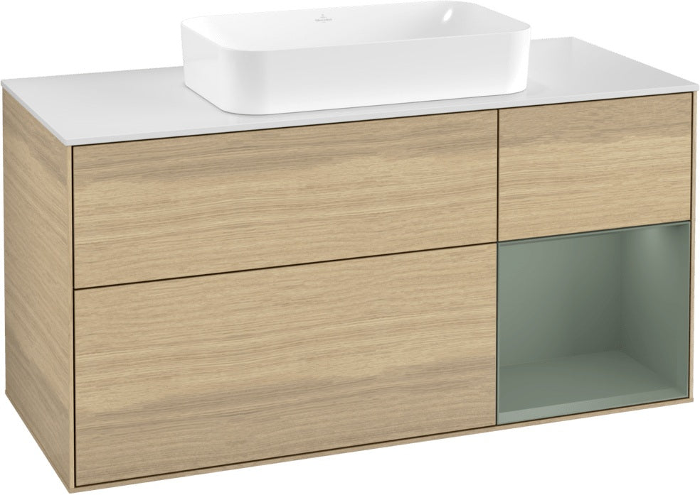Villeroy & Boch Finion Waschtischunterschrank G711G Black Matt Lacquer 1200 mm mit Beleuchtung