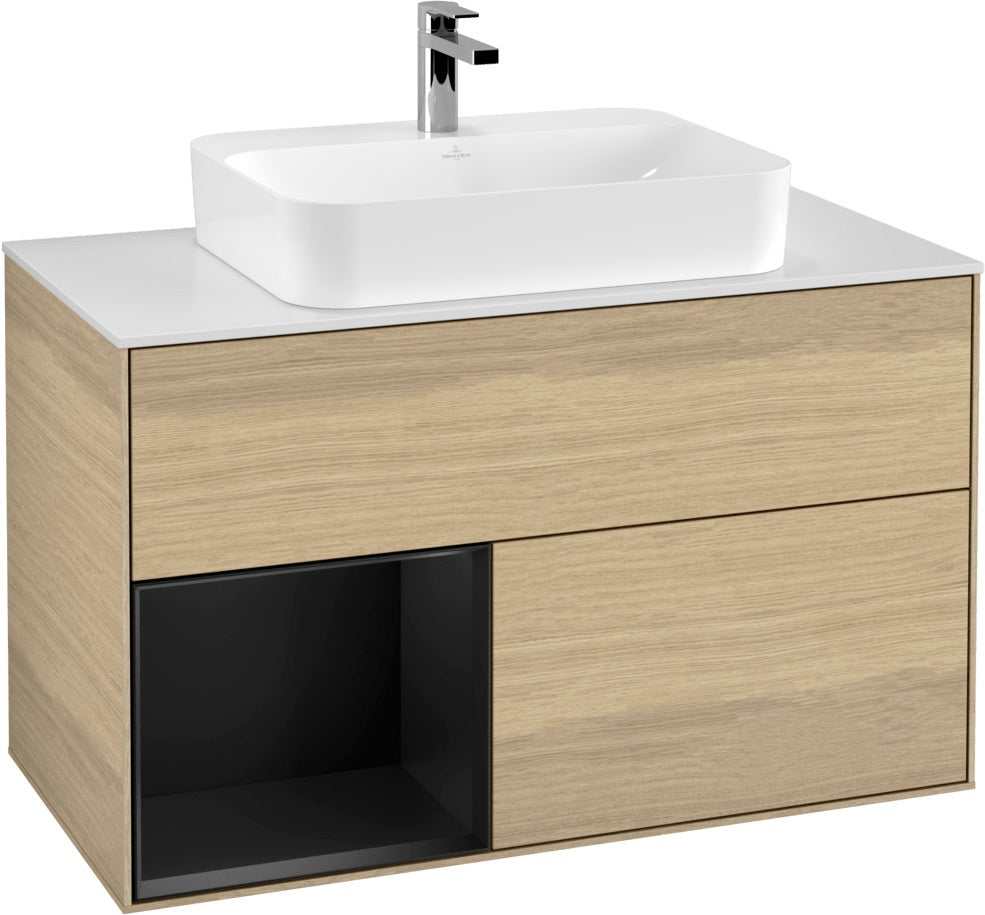 Villeroy & Boch Finion Waschtischunterschrank 1000 mm White Matt Lacquer mit LED-Beleuchtung