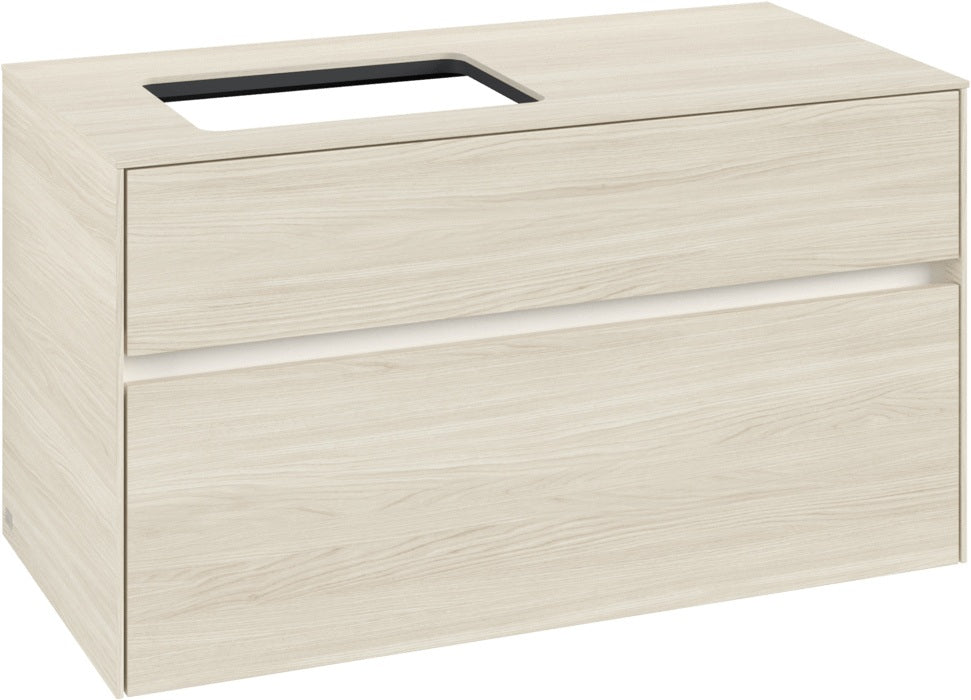 Villeroy & Boch Collaro Waschbeckenunterschrank C110 B0 White Oak 1000 mm mit LED-Beleuchtung