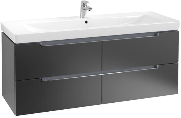 Villeroy & Boch SUBWAY 2.0 Waschtischunterschrank 1287 mm Glossy White mit 4 Auszügen