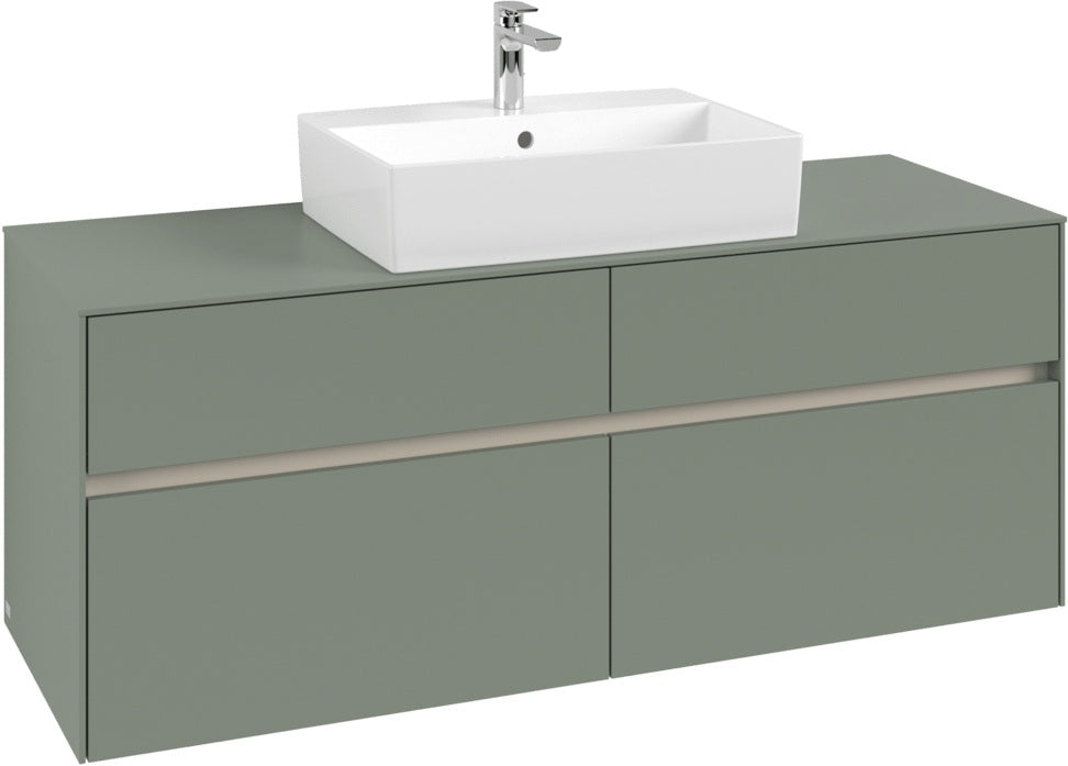 Villeroy & Boch Waschtischunterschrank Collaro C131 B0 1400 mm White Oak mit Beleuchtung und SoftClosing