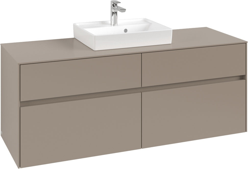 Villeroy & Boch Waschtischunterschrank Collaro C073 1400 mm Taupe mit SoftClosing