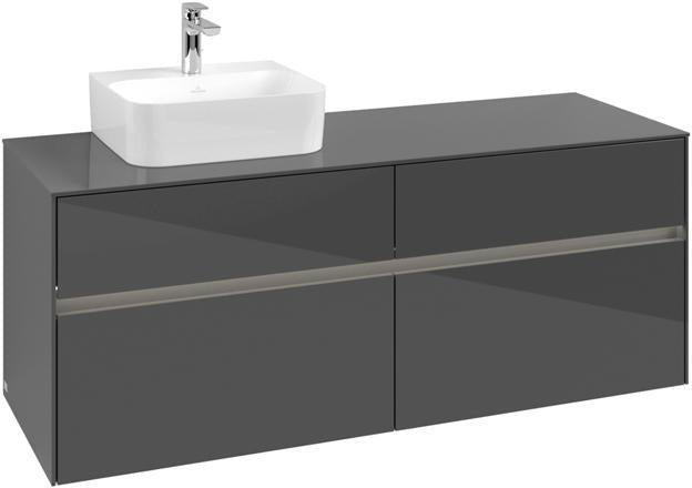 Villeroy & Boch Waschbeckenunterschrank Collaro C101B0 1400 mm Glossy White mit Beleuchtung