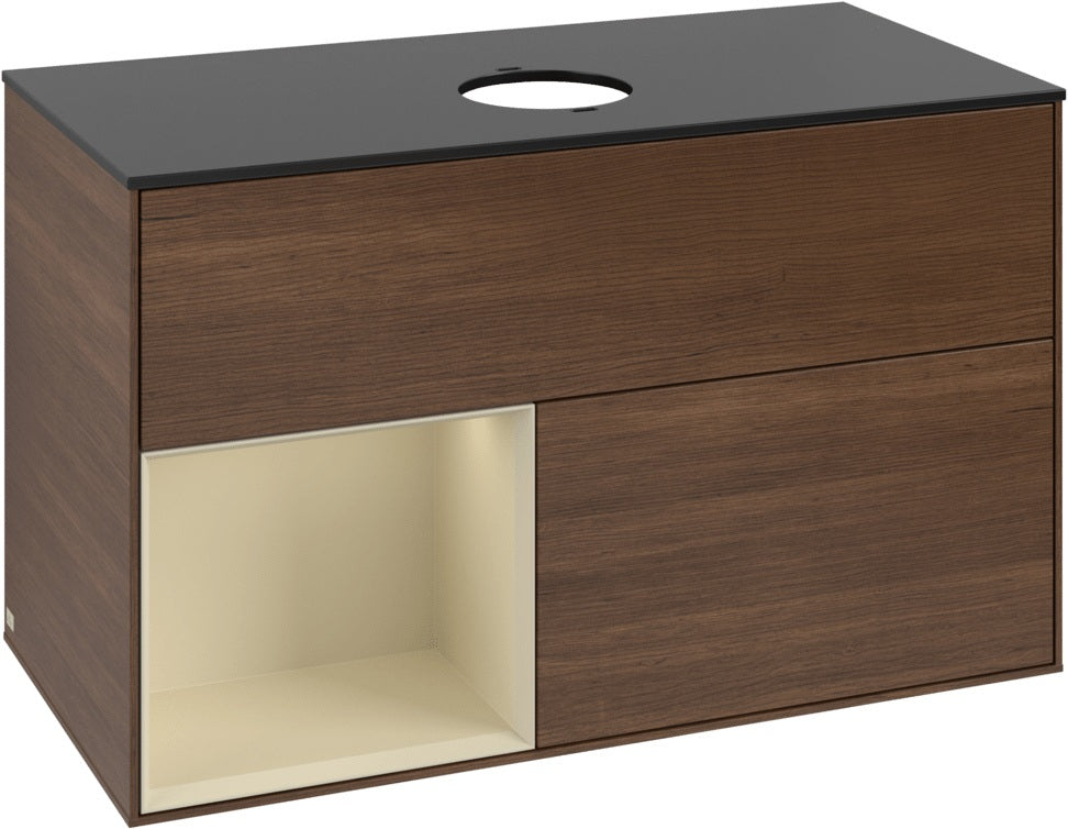 Villeroy & Boch Finion Waschbeckenunterschrank 1000 mm Glossy White Lacquer mit Beleuchtung