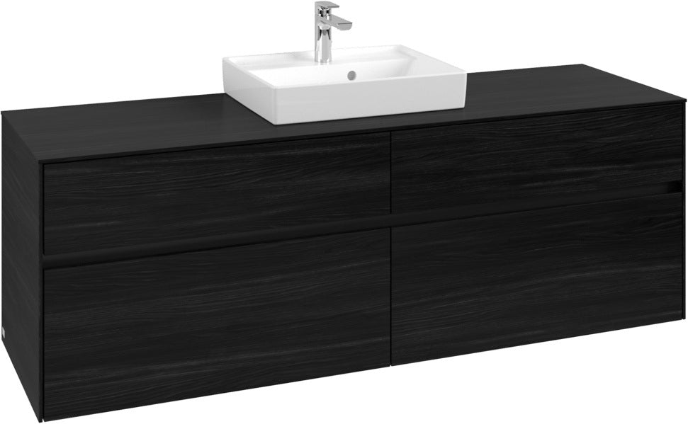 Villeroy & Boch Waschtischunterschrank Collaro C077 B0 1600 mm Black Oak mit Beleuchtung