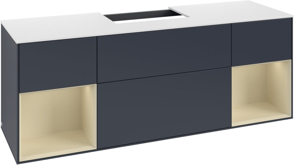 Villeroy & Boch Finion Waschtischunterschrank 1600 mm Glossy White Lacquer mit Beleuchtung
