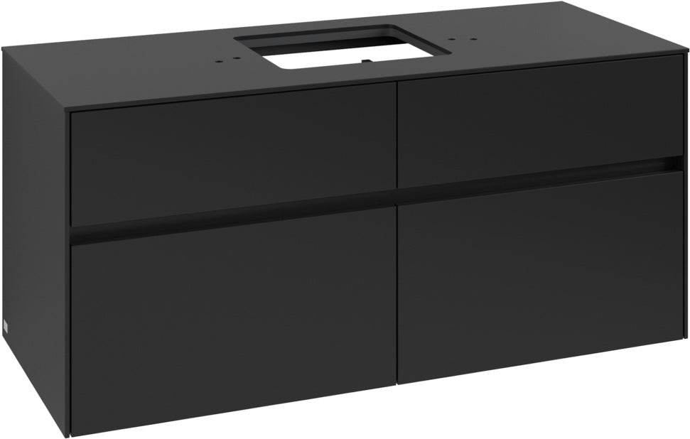 Villeroy & Boch Waschtischunterschrank Collaro C12800VL 1200 mm Volcano Black mit SoftClosing