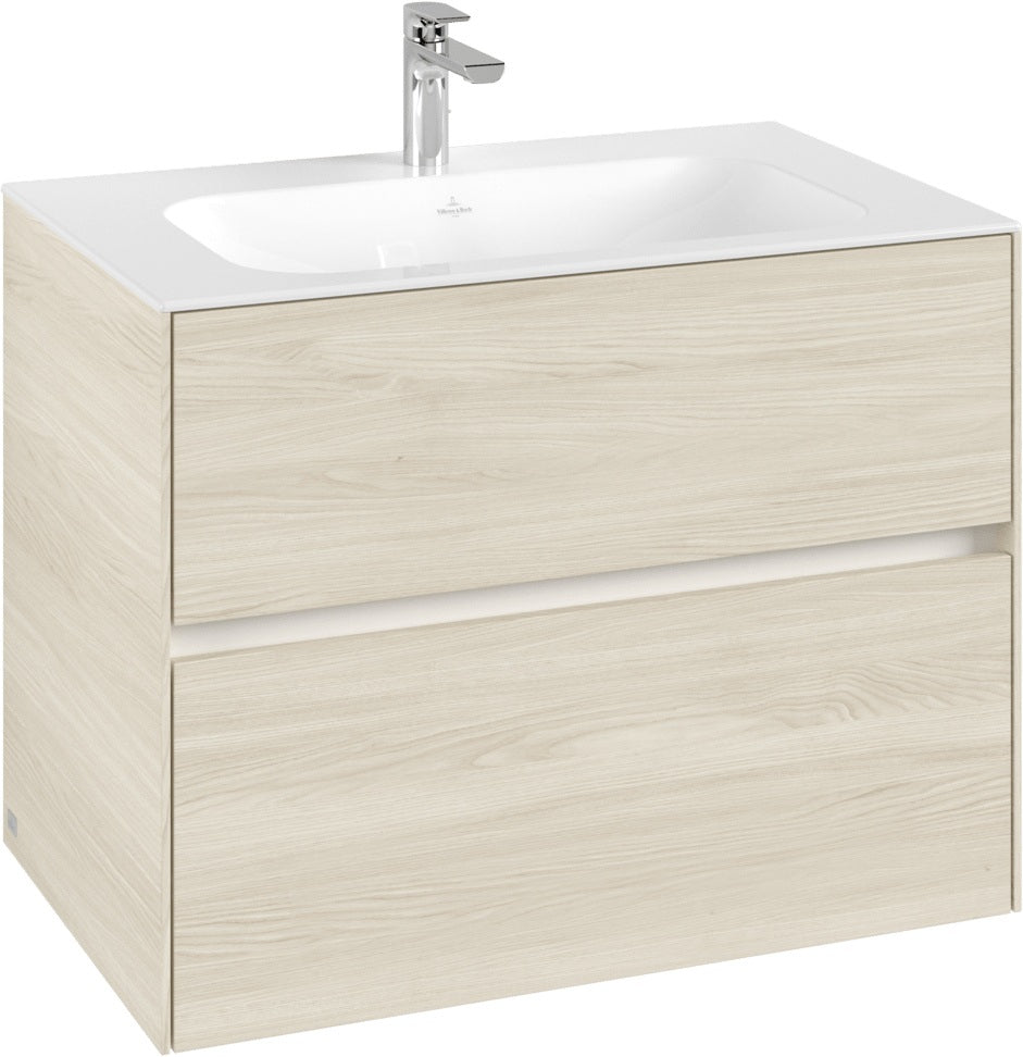 Villeroy & Boch Waschbeckenunterschrank Collaro C13800 White Oak – 796 mm, 2 Auszüge, SoftClosing
