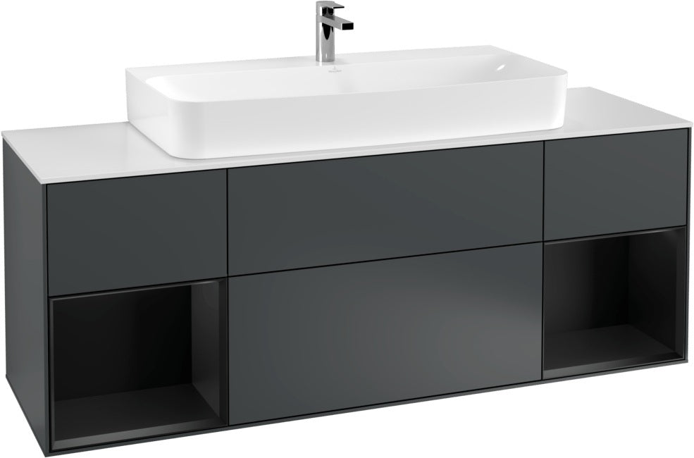 Villeroy & Boch Finion Waschtischunterschrank 1600 mm Glossy White Lacquer mit Beleuchtung