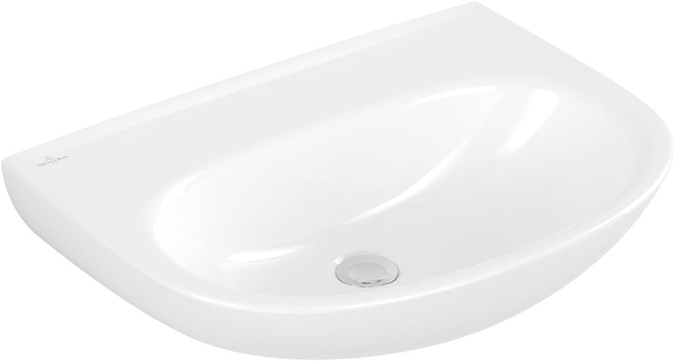 Villeroy & Boch Wandwaschbecken O.novo 600x460 mm Oval Weiß Alpin – ohne Hahnloch
