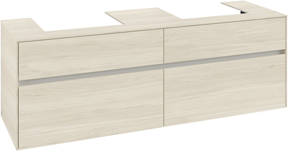 Villeroy & Boch Waschtischunterschrank Collaro C021 B0 1600 mm White Oak mit LED-Beleuchtung